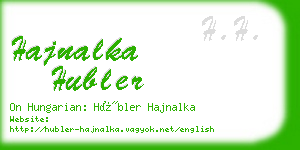 hajnalka hubler business card